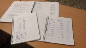 "Lebanese Arabic from Scratch" textbook and student notebook